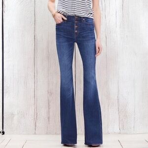 Madewell Flea Market Flares Women's Dark Denim Button-Up Jeans ~ Size 27